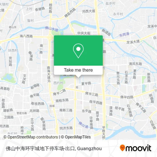 佛山中海环宇城地下停车场-出口 map