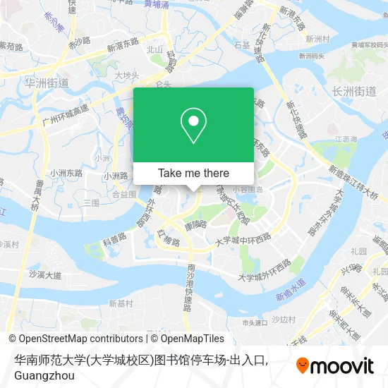 华南师范大学(大学城校区)图书馆停车场-出入口 map