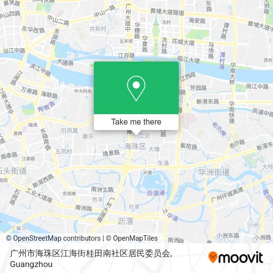 广州市海珠区江海街桂田南社区居民委员会 map