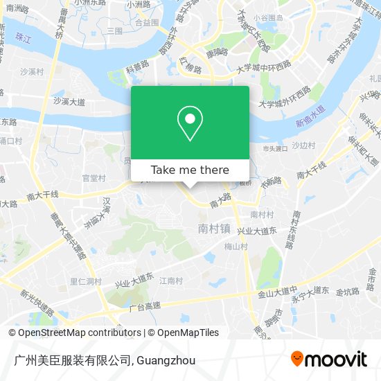 广州美臣服装有限公司 map