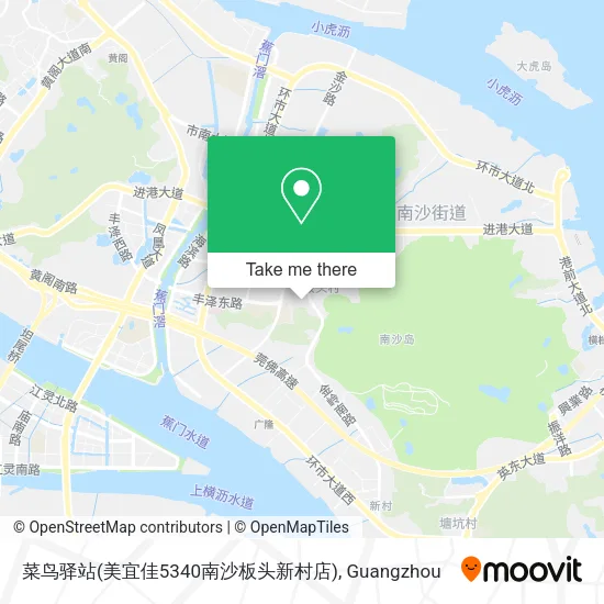 菜鸟驿站(美宜佳5340南沙板头新村店) map