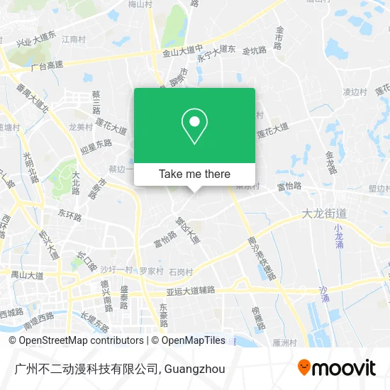 广州不二动漫科技有限公司 map
