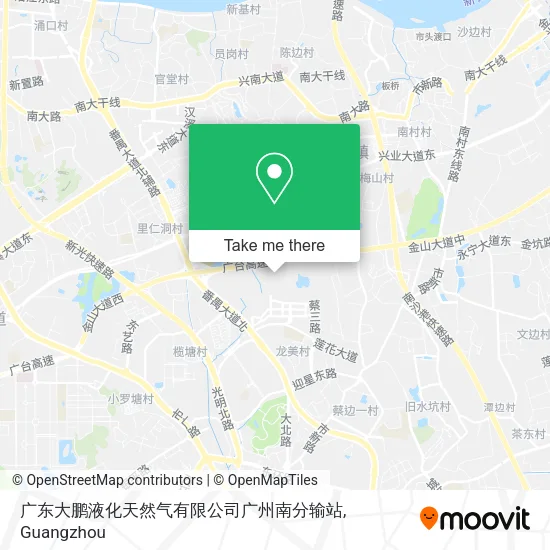 广东大鹏液化天然气有限公司广州南分输站 map