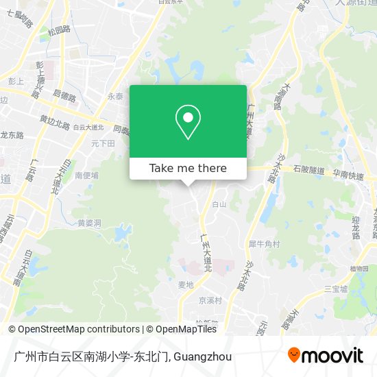 广州市白云区南湖小学-东北门 map