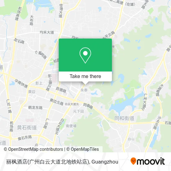丽枫酒店(广州白云大道北地铁站店) map