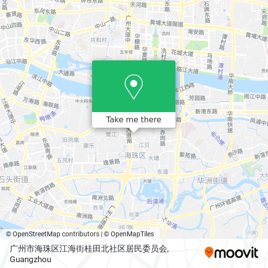 广州市海珠区江海街桂田北社区居民委员会 map