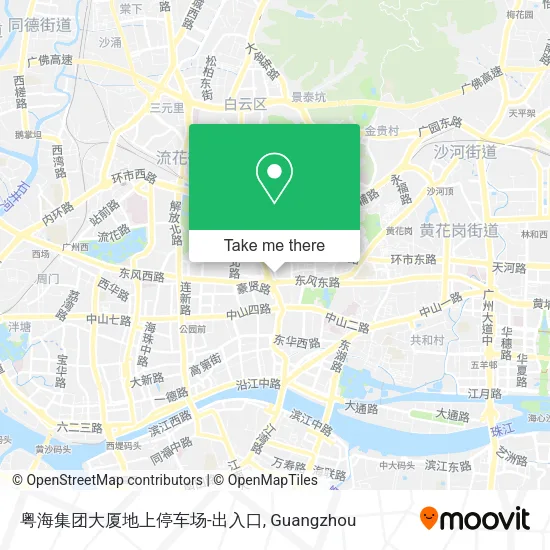 粤海集团大厦地上停车场-出入口 map