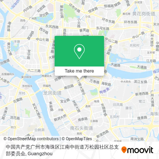 中国共产党广州市海珠区江南中街道万松园社区总支部委员会 map
