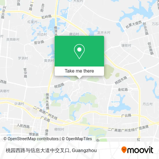 桃园西路与信息大道中交叉口 map