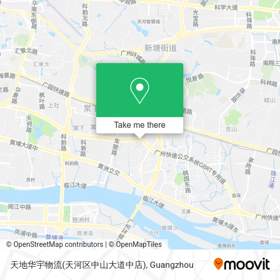 天地华宇物流(天河区中山大道中店) map
