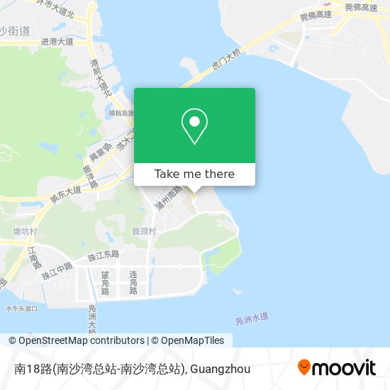 南18路(南沙湾总站-南沙湾总站) map