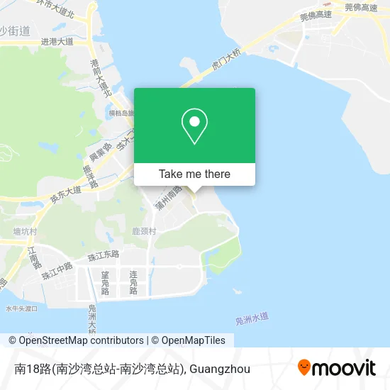 南18路(南沙湾总站-南沙湾总站) map