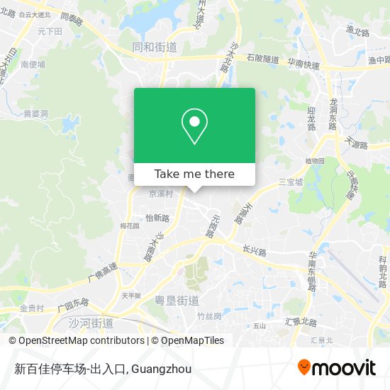 新百佳停车场-出入口 map