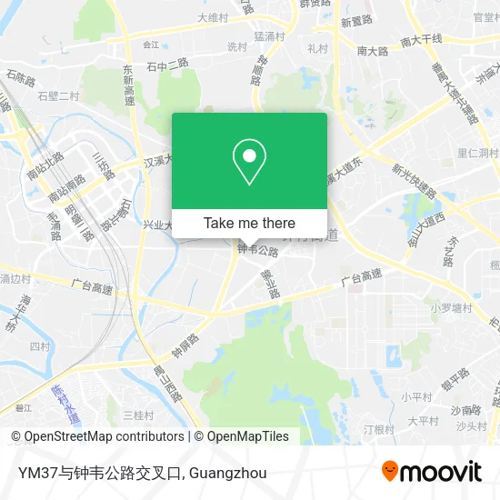 YM37与钟韦公路交叉口 map