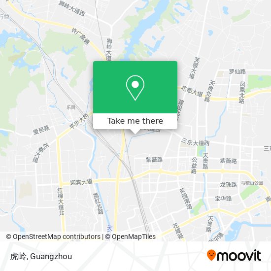 虎岭 map
