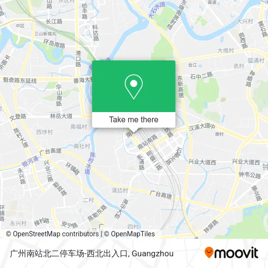 广州南站北二停车场-西北出入口 map