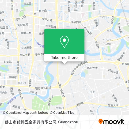 佛山市优博五金家具有限公司 map