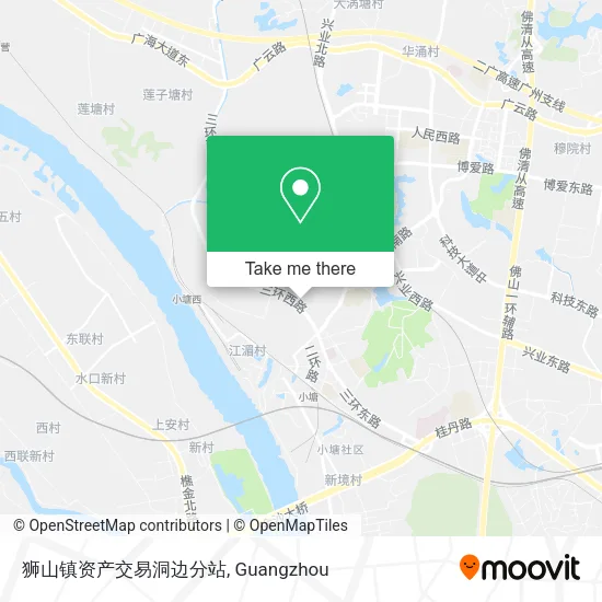 狮山镇资产交易洞边分站 map
