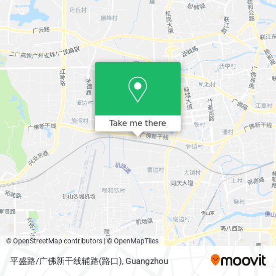 平盛路/广佛新干线辅路(路口) map