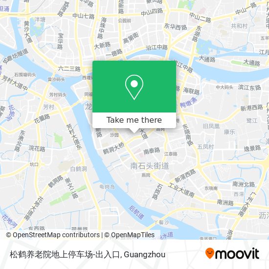 松鹤养老院地上停车场-出入口 map