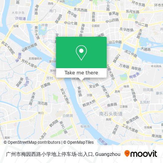 广州市梅园西路小学地上停车场-出入口 map