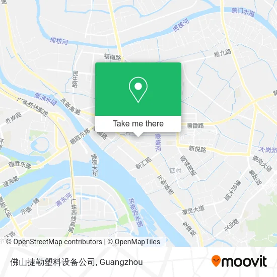 佛山捷勒塑料设备公司 map