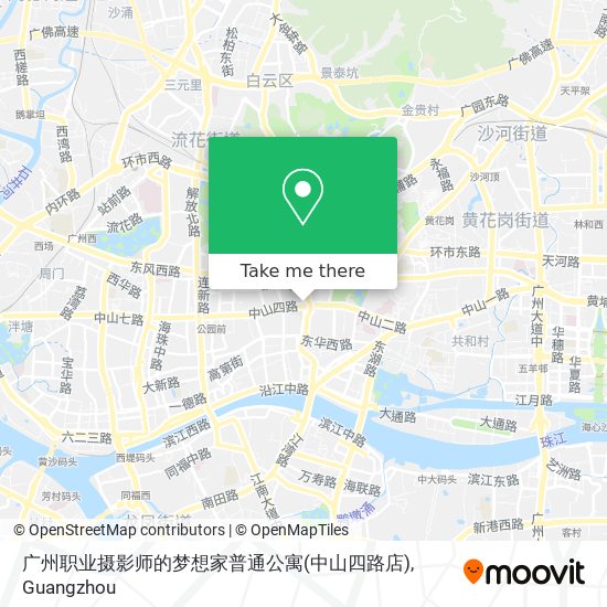 广州职业摄影师的梦想家普通公寓(中山四路店) map