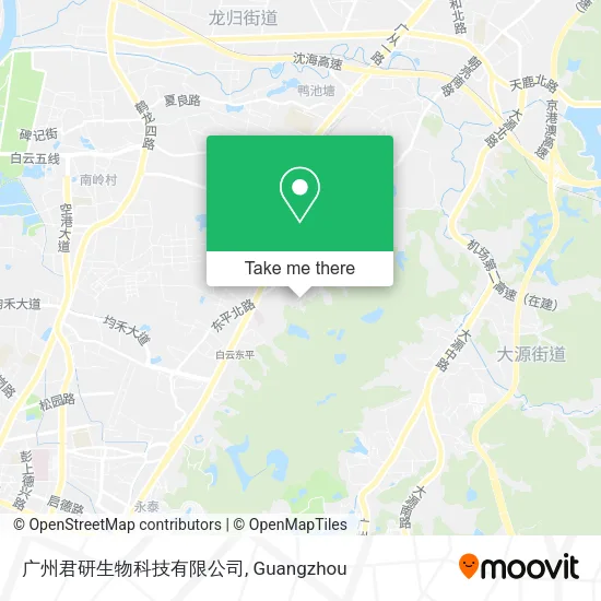 广州君研生物科技有限公司 map
