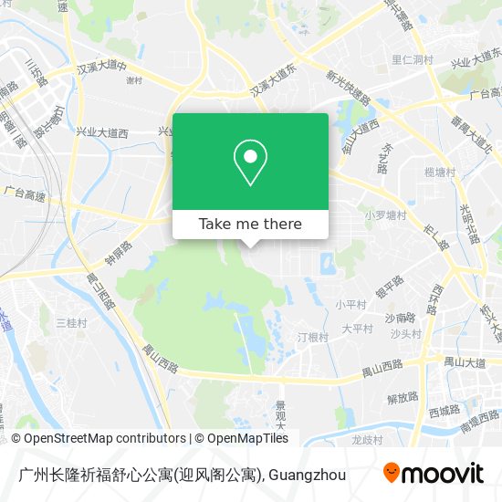 广州长隆祈福舒心公寓(迎风阁公寓) map