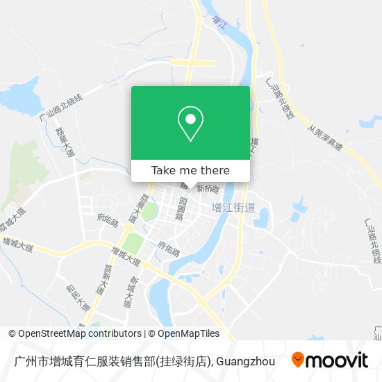 广州市增城育仁服装销售部(挂绿街店) map