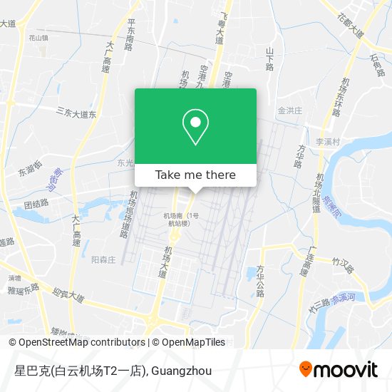 星巴克(白云机场T2一店) map