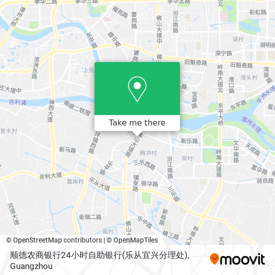 顺德农商银行24小时自助银行(乐从宜兴分理处) map