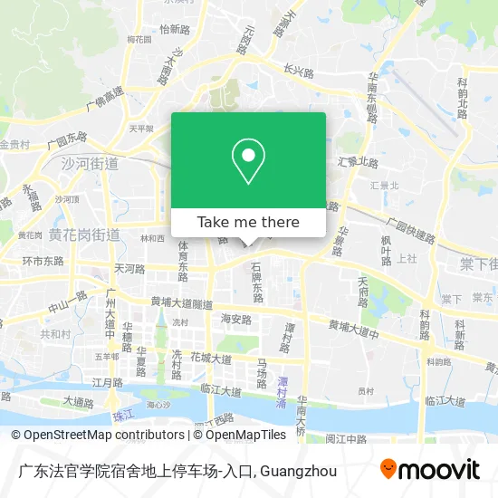 广东法官学院宿舍地上停车场-入口 map