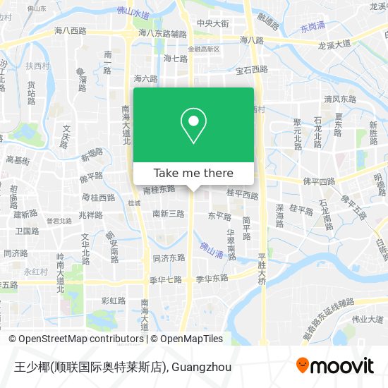 王少椰(顺联国际奥特莱斯店) map
