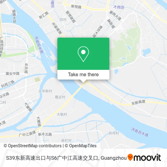 S39东新高速出口与S6广中江高速交叉口 map