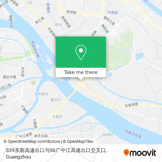 S39东新高速出口与S6广中江高速出口交叉口 map