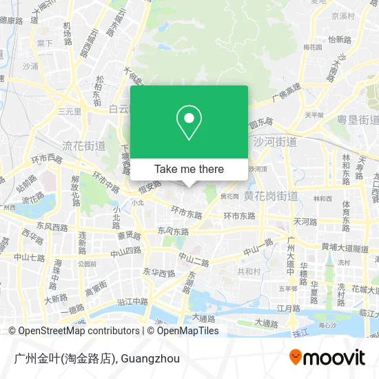 广州金叶(淘金路店) map