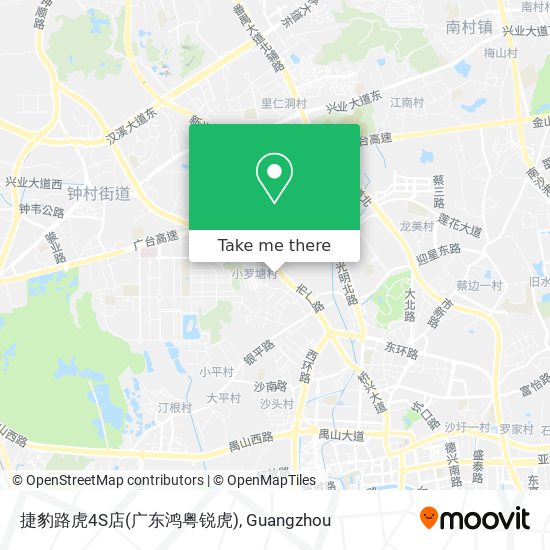 捷豹路虎4S店(广东鸿粤锐虎) map