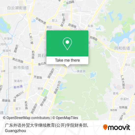 广东外语外贸大学继续教育(公开)学院财务部 map