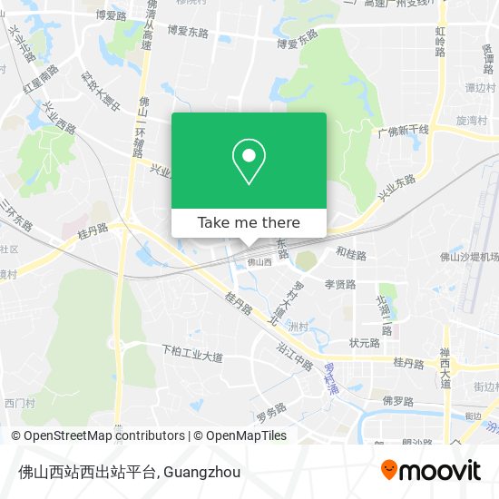 佛山西站西出站平台 map