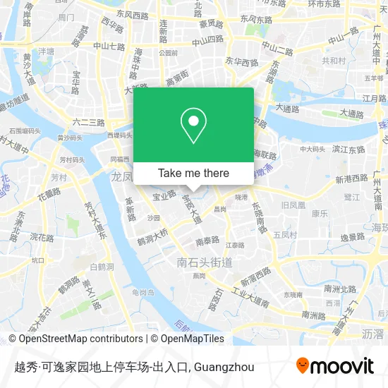 越秀·可逸家园地上停车场-出入口 map