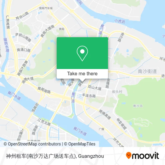 神州租车(南沙万达广场送车点) map