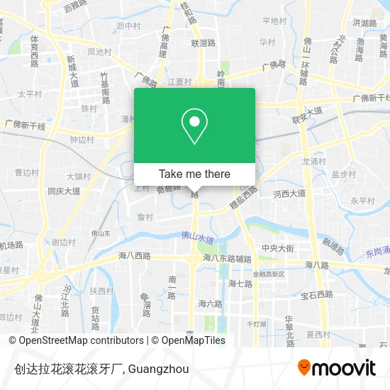 创达拉花滚花滚牙厂 map