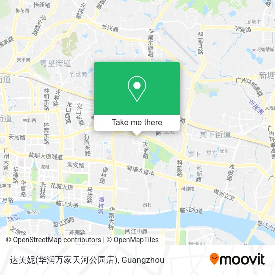 达芙妮(华润万家天河公园店) map