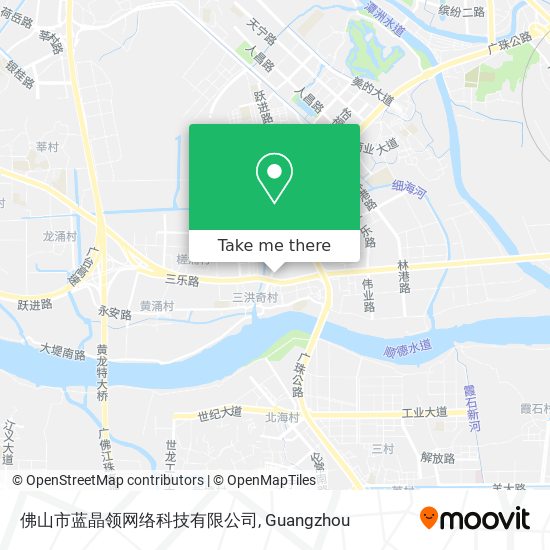 佛山市蓝晶领网络科技有限公司 map