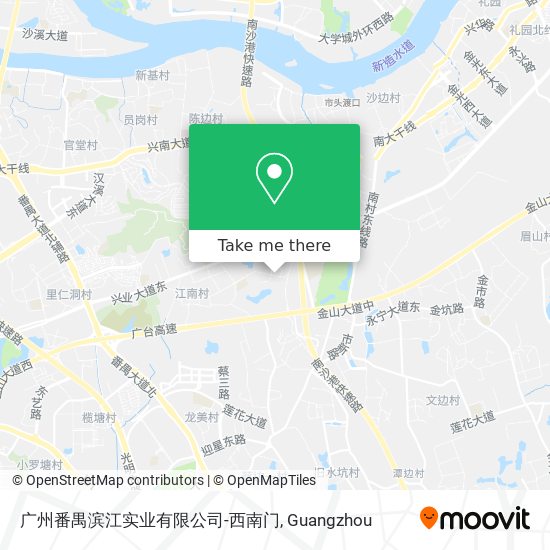 广州番禺滨江实业有限公司-西南门 map
