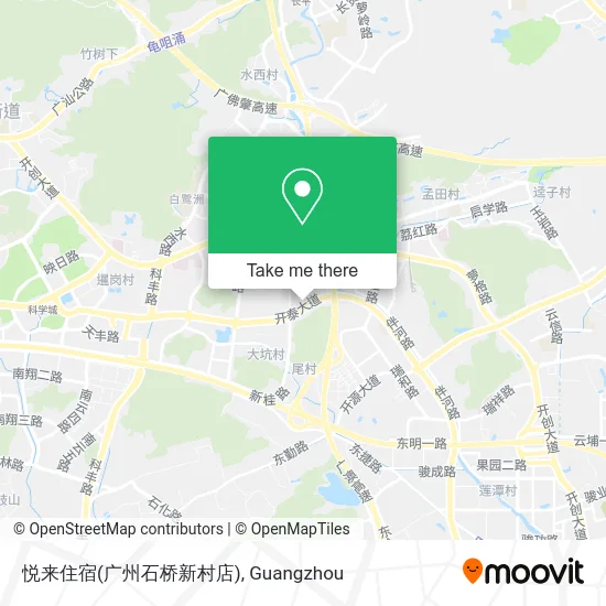 悦来住宿(广州石桥新村店) map
