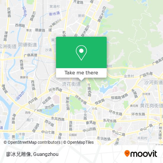 廖冰兄雕像 map