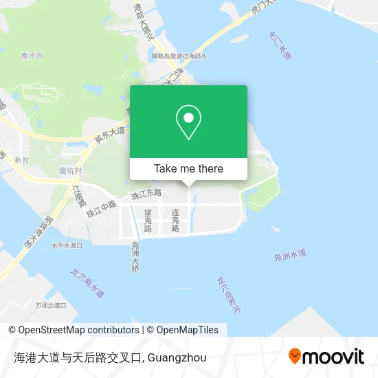 海港大道与天后路交叉口 map