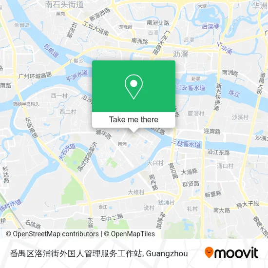 番禺区洛浦街外国人管理服务工作站 map